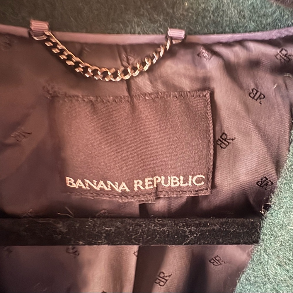 Banana Republic Deep Green wool Pea Coat - Picture 2 of 4